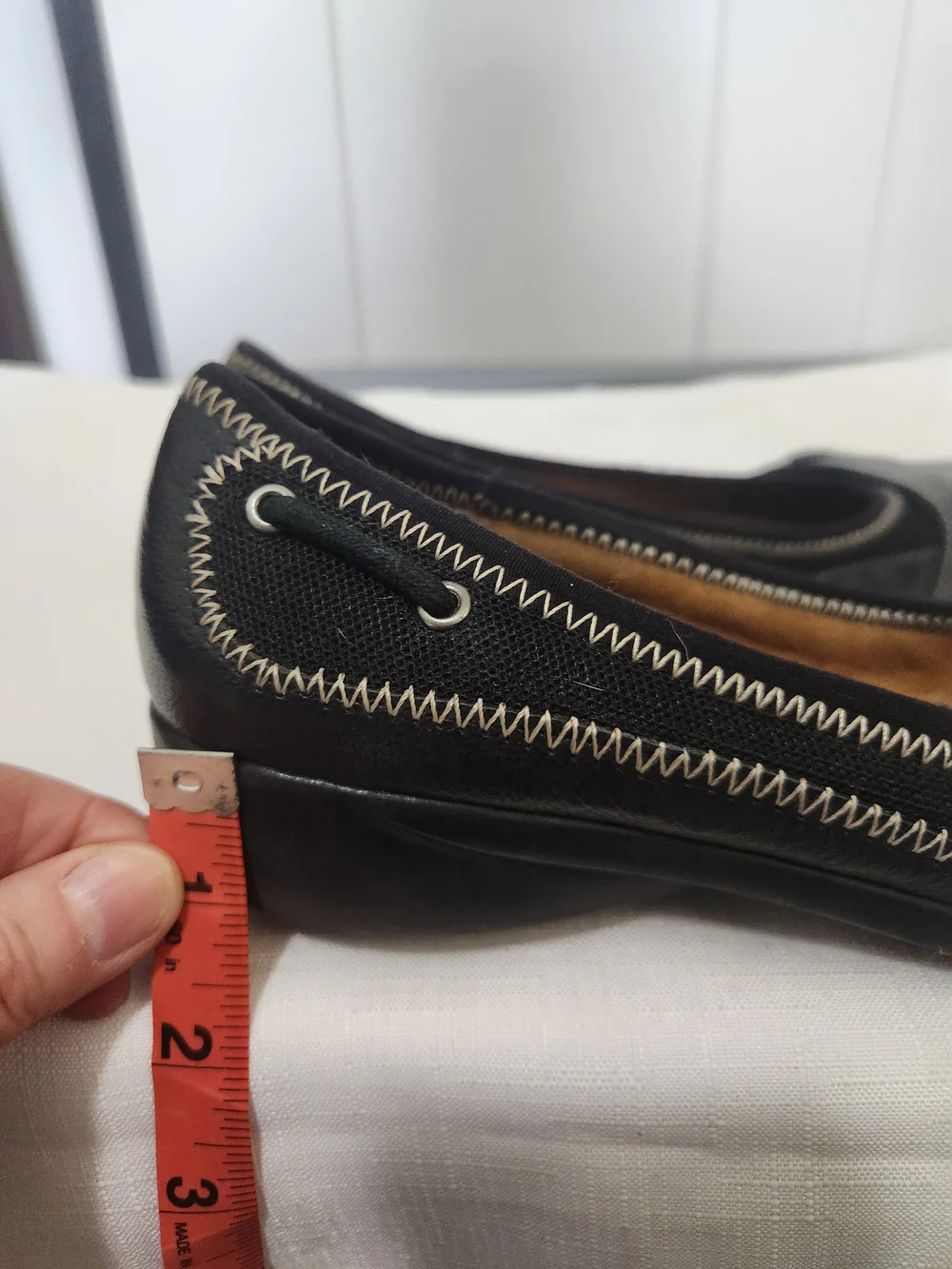 Naturalizer Women's Black Leather Casual Mary Jane Flats-Size 8.5